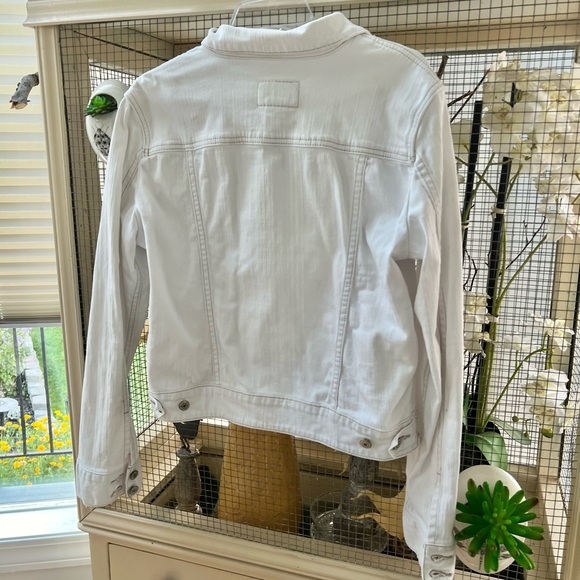 Calvin Klein White Denim Jacket L - Picture 7 of 7